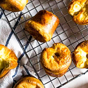 Yorkshire puddings on a rack