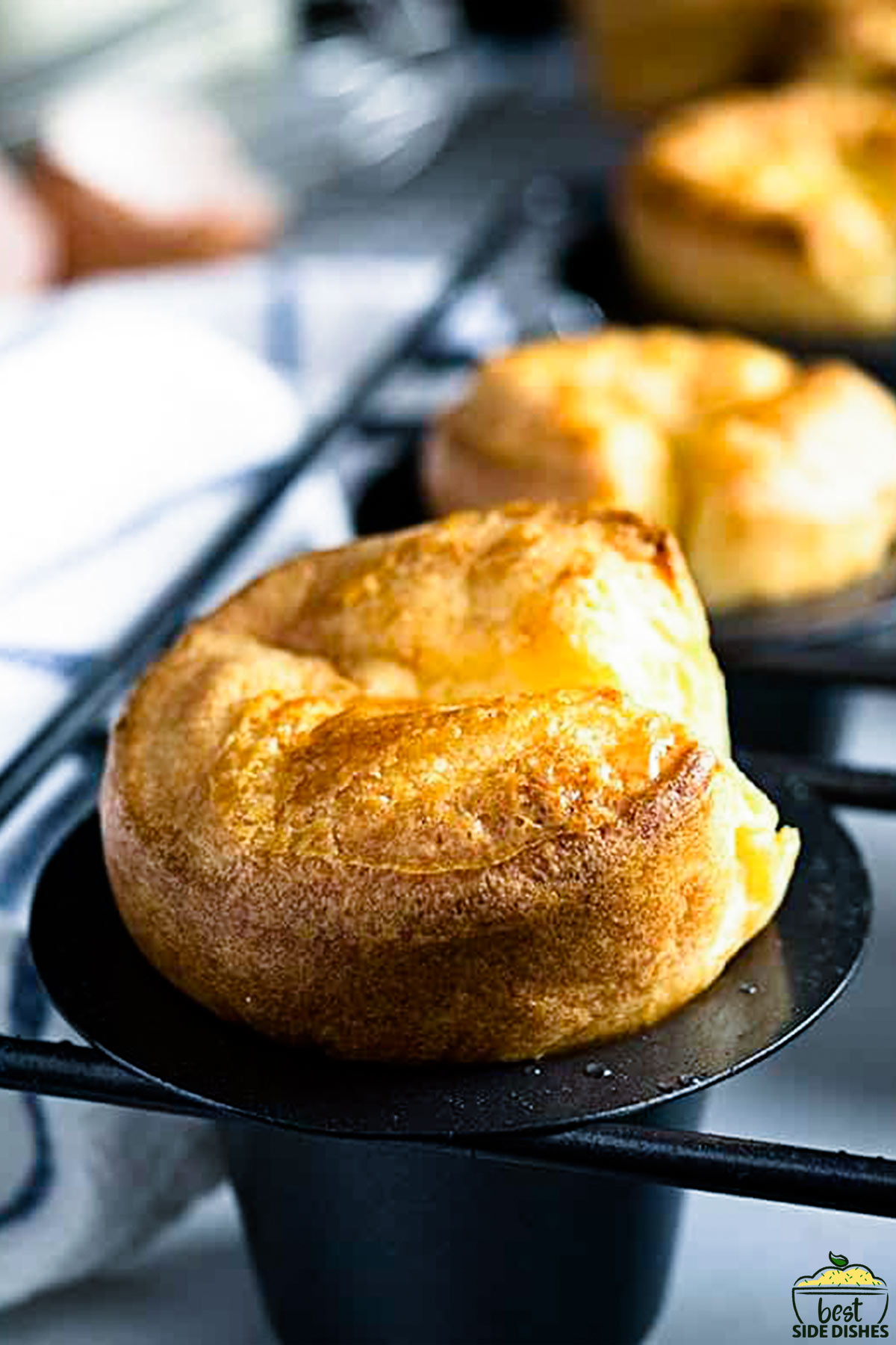 Yorkshire puddings in a popover tin