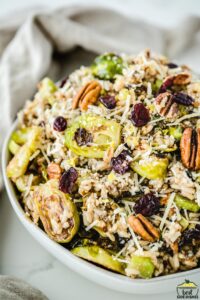 brussels sprouts salad in a bowl