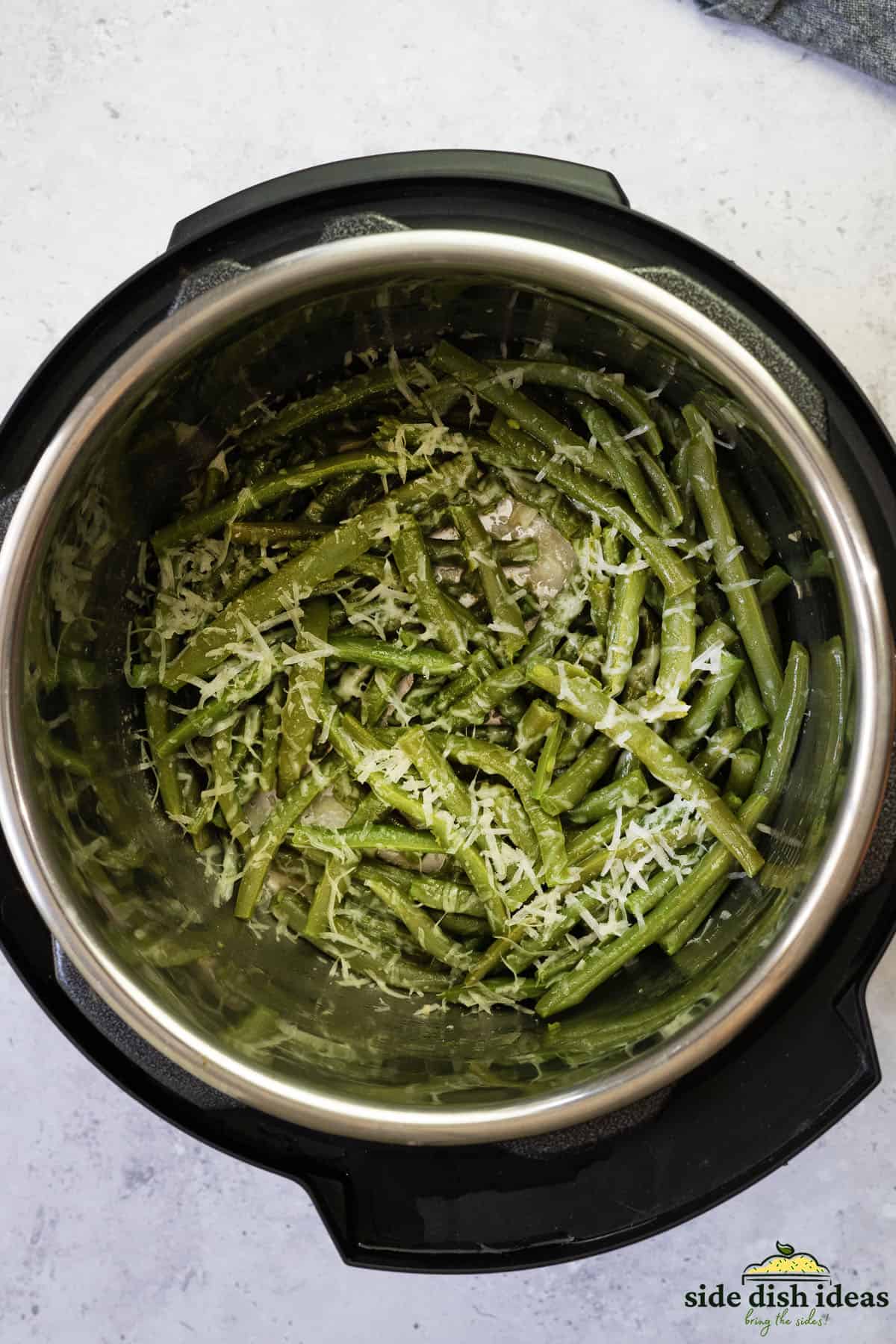 green beans inside the instant pot