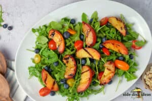 topping with grilled peaches